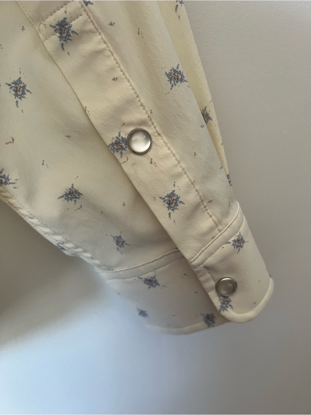 Poncho Estacado Classic Western Shirt Cream Outdoors UPF 50+ Large - Picture 10 of 12